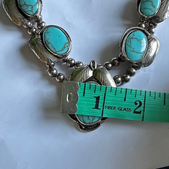 vintage Turquoise and Silver Jewelry Set native blossom costume jewelry - Picture 8 of 17